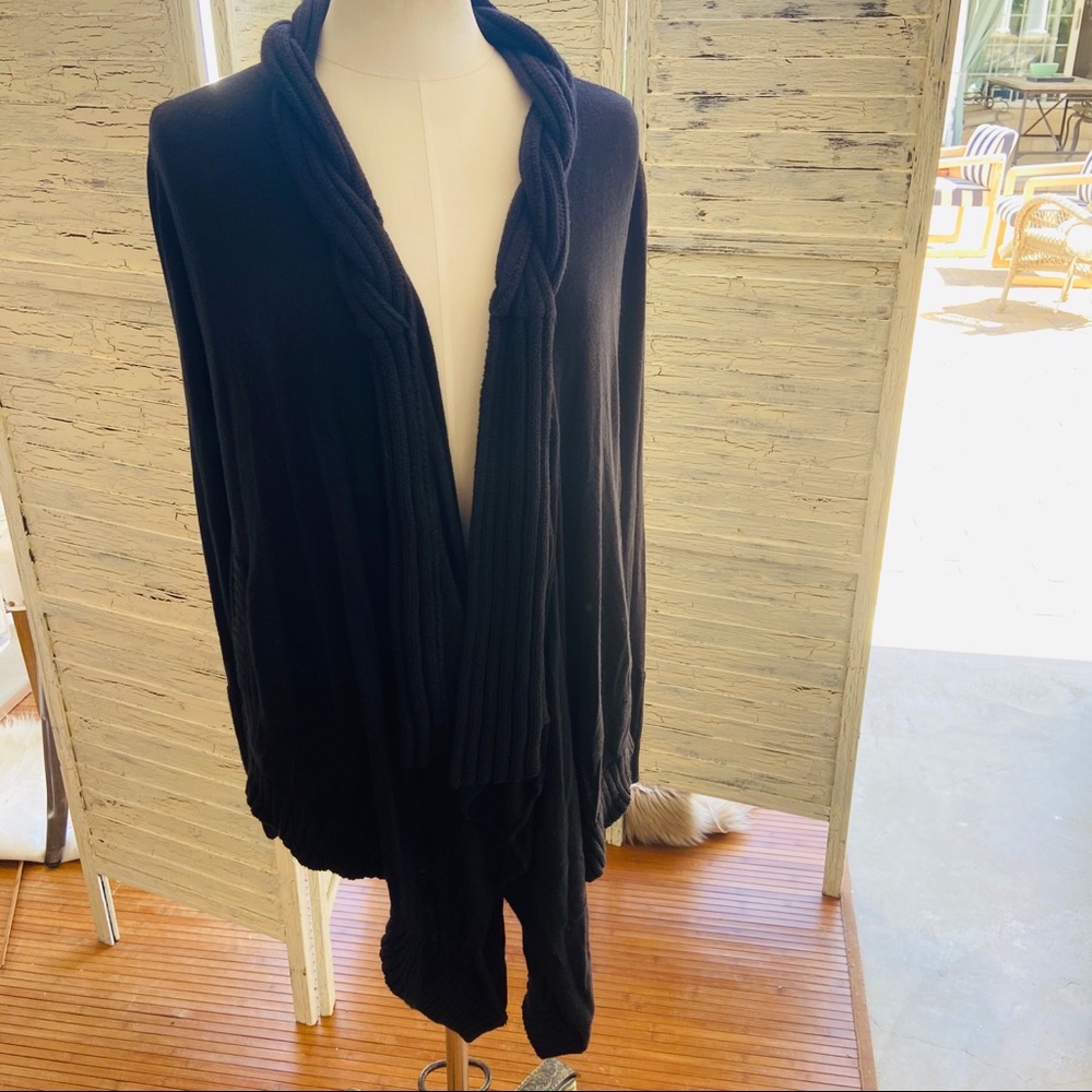 BCBG black chunky knit cardigan free with a purchase!